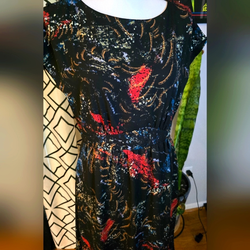 Forever 21 Contemporary multicolored Dress with a peekaboo back.